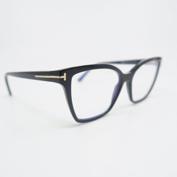 Tom Ford TF 5641-B 001 53mm Black Butterfly, New, Cat Eye Sun Clip On Glasses. - Picture 7 of 11
